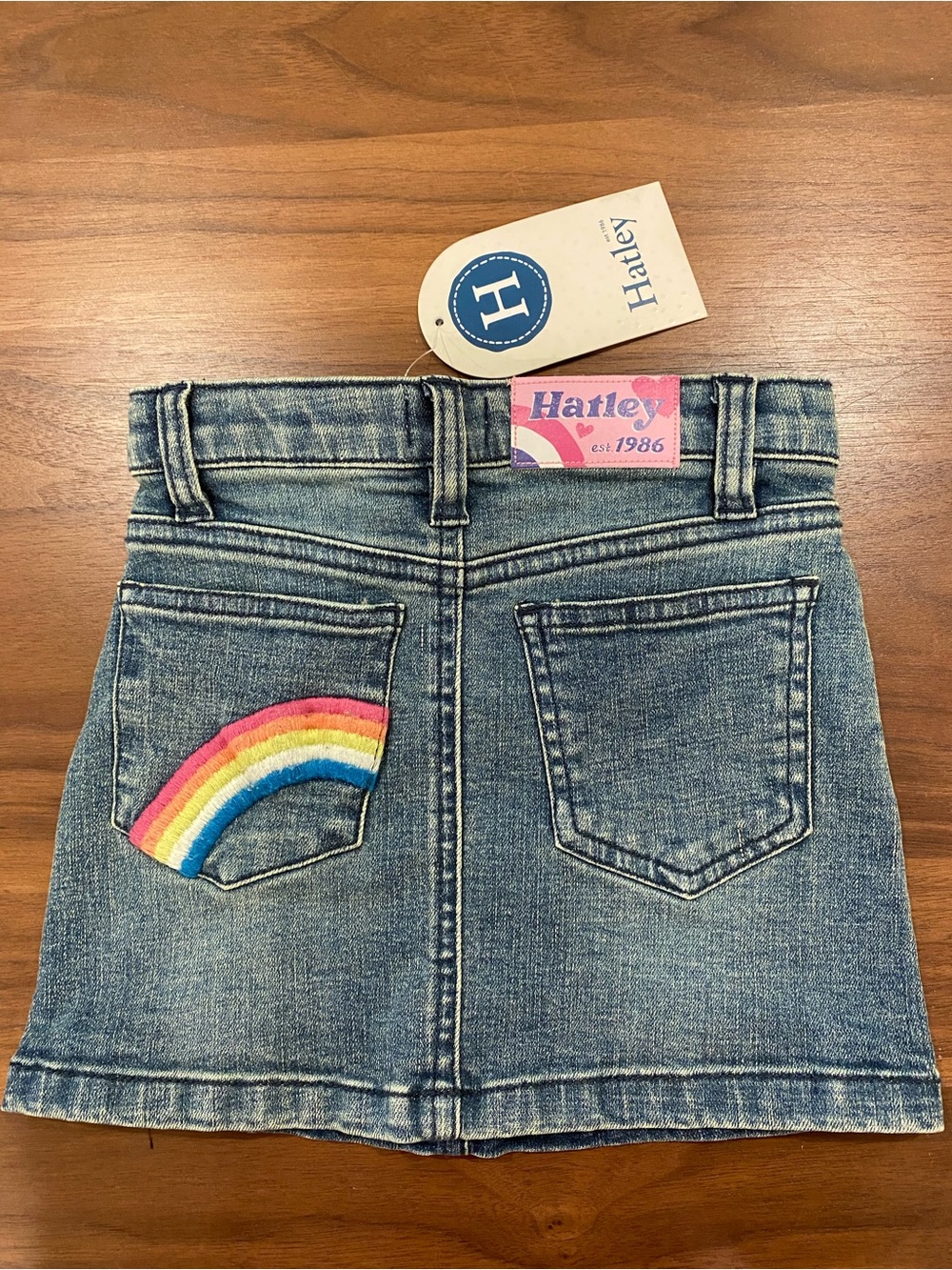 Hatley Girls' 3T Blue Denim Skirt - Picture 3 of 5